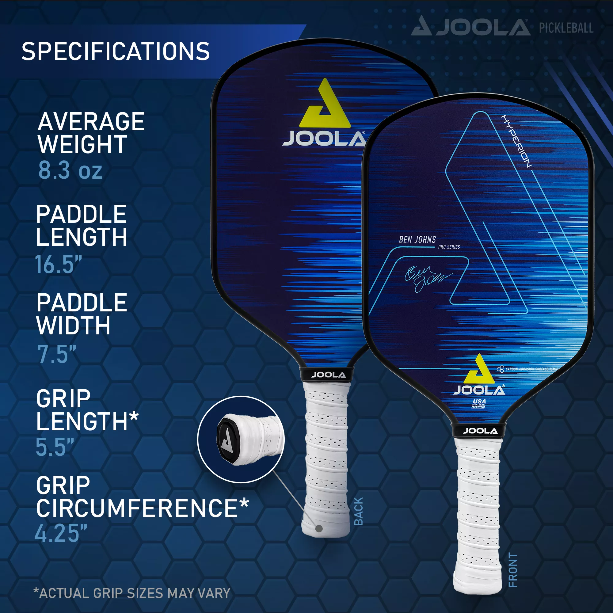 JOOLA Ben John's Hyperion CAS 16 Mm Pro Pickleball Paddle - Image 3