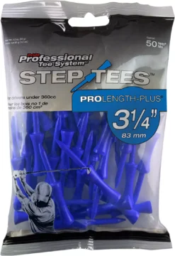 Pride PTS 3.25" Blue Two Piece Step Golf Tees - 50 Pack