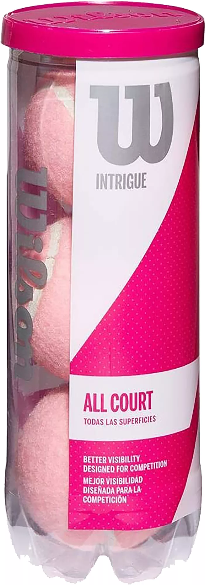 Wilson Intrigue Pink All-Court Tennis Balls