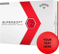 Callaway 2023 Supersoft Matte Red Personalized Golf Balls
