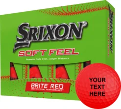 Srixon 2023 Soft Feel Matte Red Personalized Golf Balls