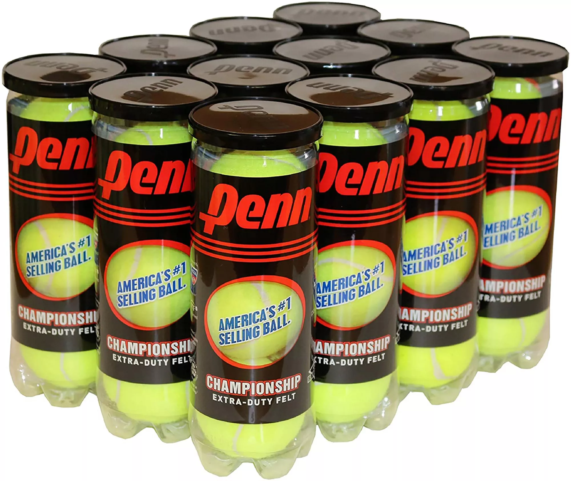 Penn Championship Extra Duty Tennis Balls - 12 Can Pack - Image 2