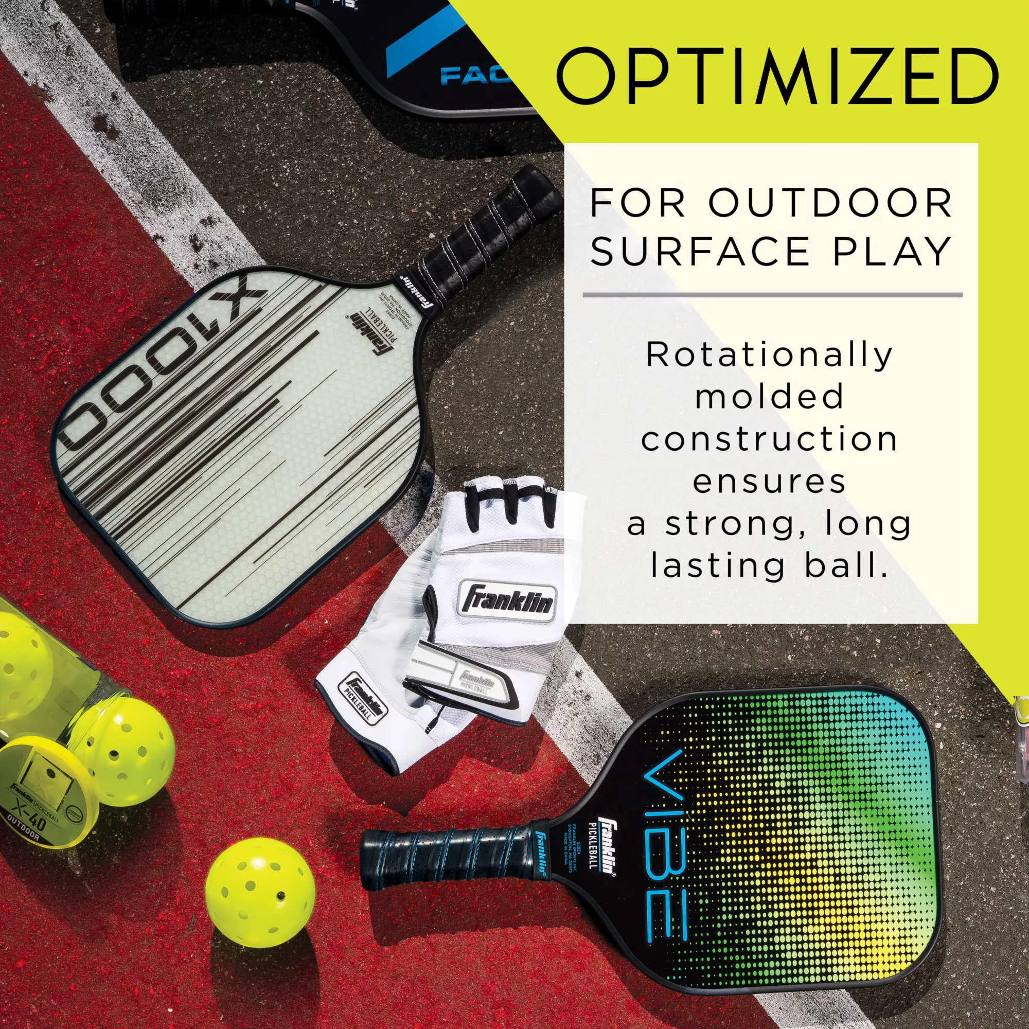 Franklin X-40 Performance Outdoor Pickleball Balls- 12 Pack - Image 5