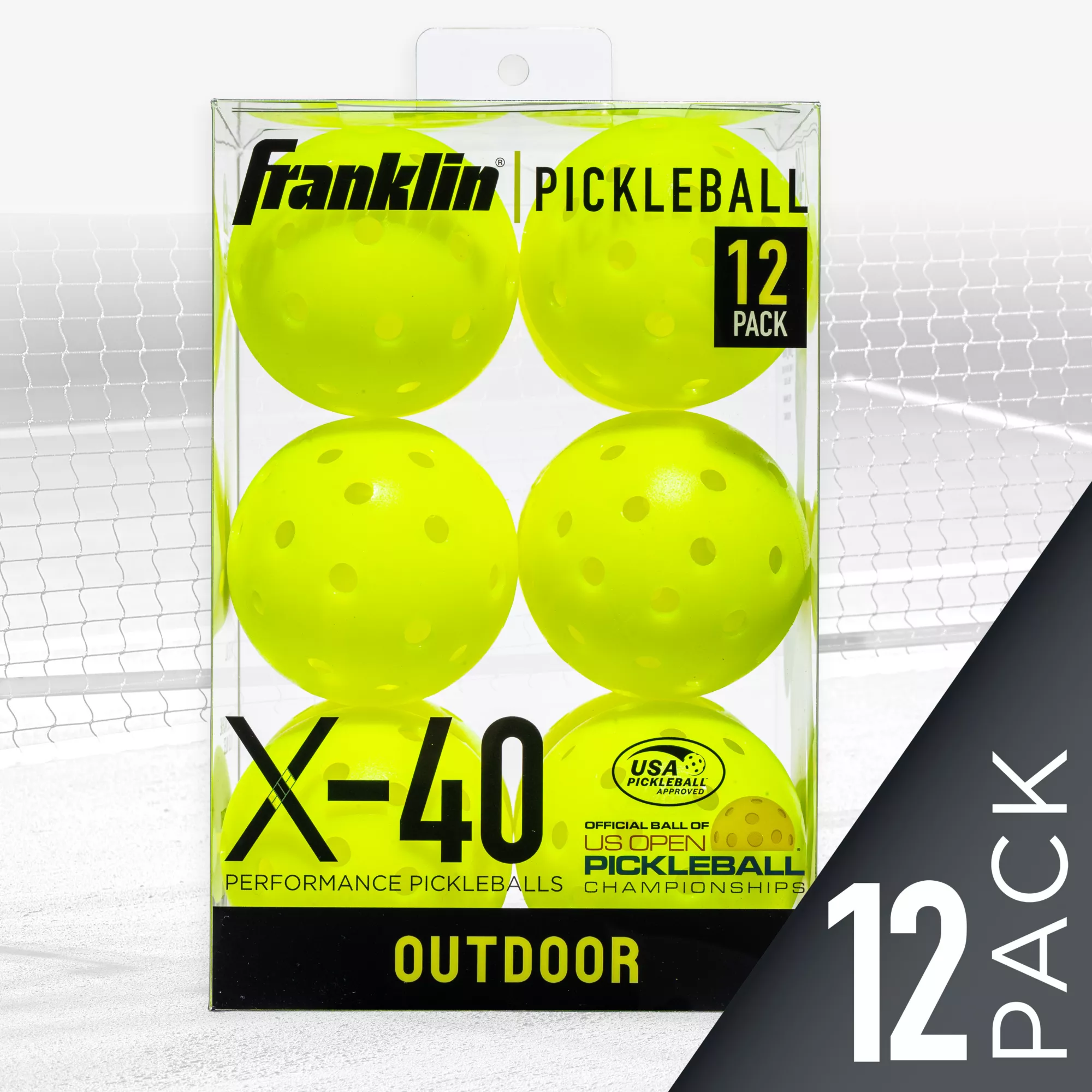 Franklin X-40 Performance Outdoor Pickleball Balls- 12 Pack - Image 2