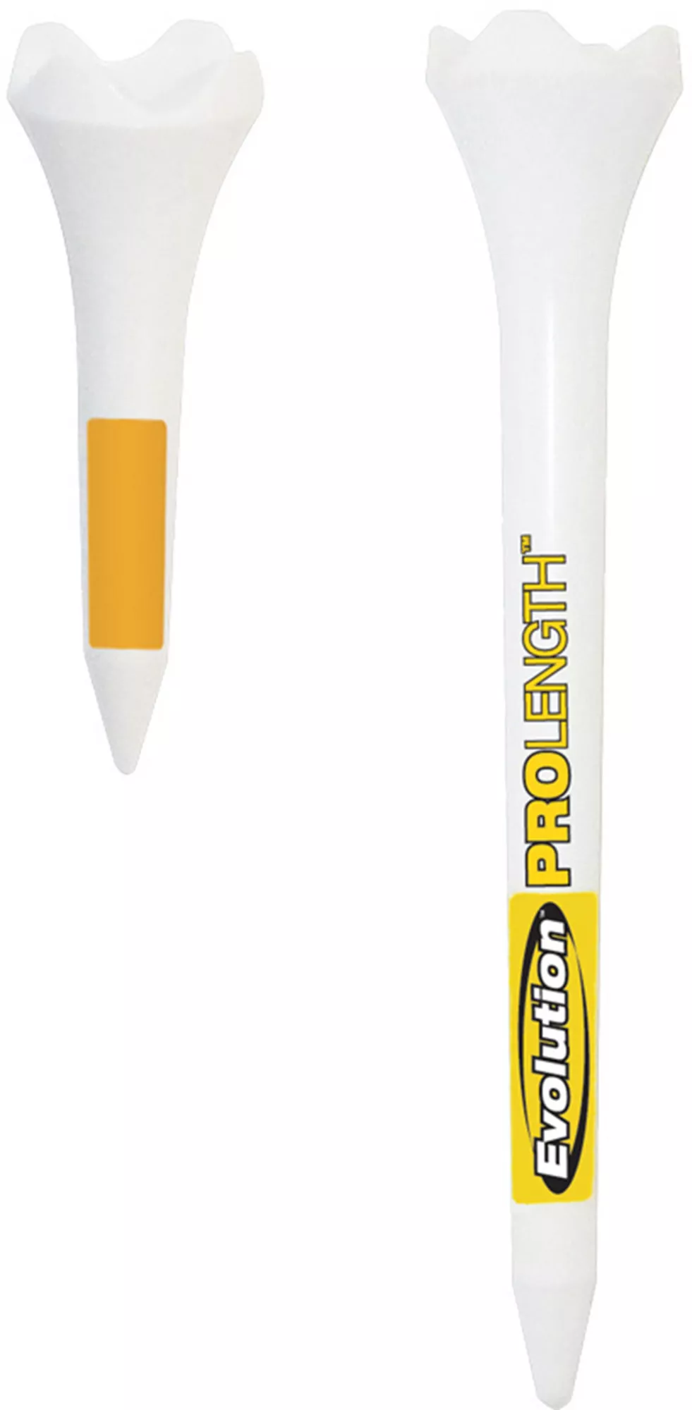 Pride PTS Evolution 1.5'' & 2.75'' White Golf Tees - 50 Pack - Image 2