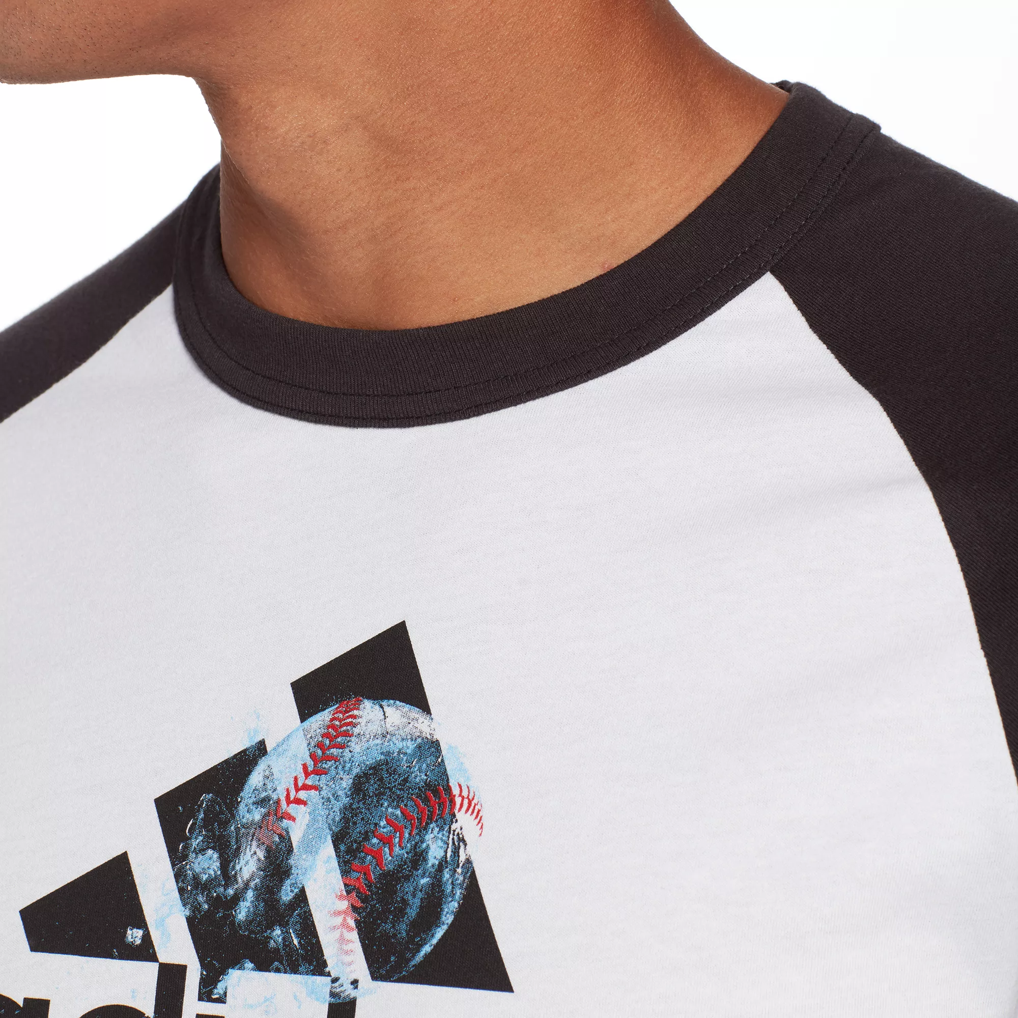 Adidas Men's Triple Stripe Graphic ¾ Sleeve Baseball Shirt - Image 5