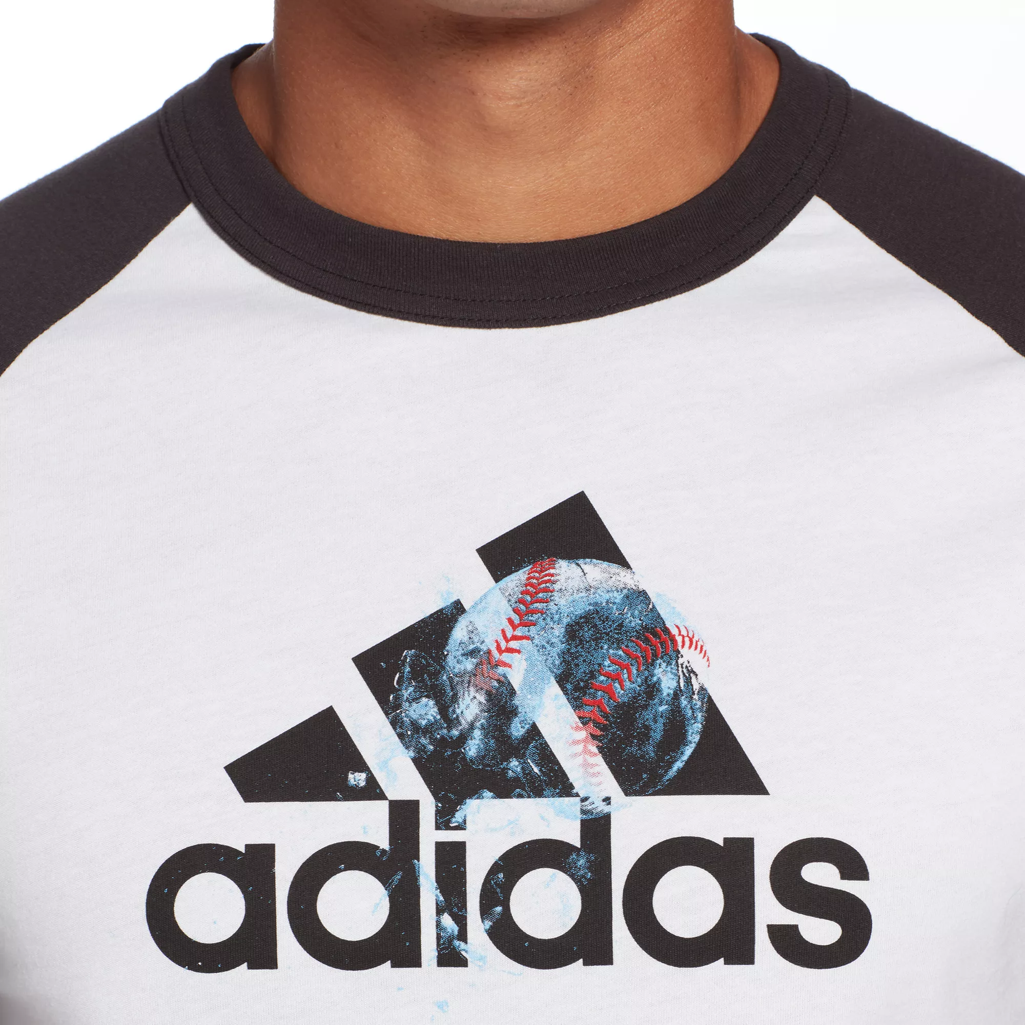 Adidas Men's Triple Stripe Graphic ¾ Sleeve Baseball Shirt - Image 4