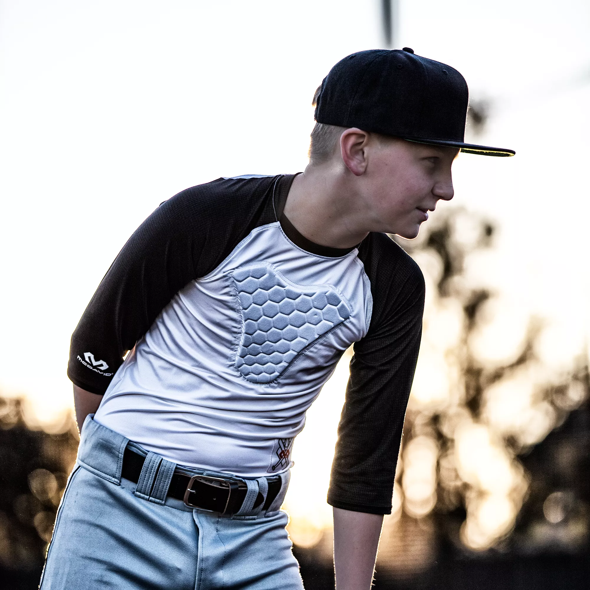 McDavid Youth HEX ¾ Sleeve Sternum Shirt - Image 2