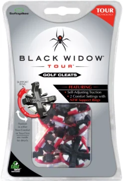 Softspikes Black Widow Tour Fast Twist 3.0 Golf Cleat - 18 Pack
